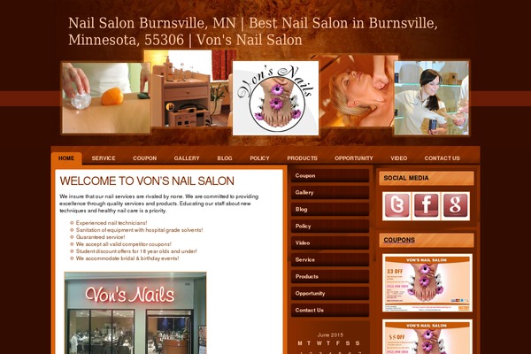 vonsnails.com site used Health_care_wp_theme