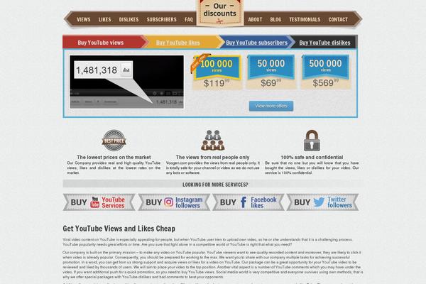 voogen.com site used Youtube