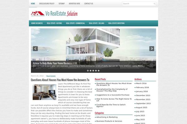 RealEstate theme site design template sample