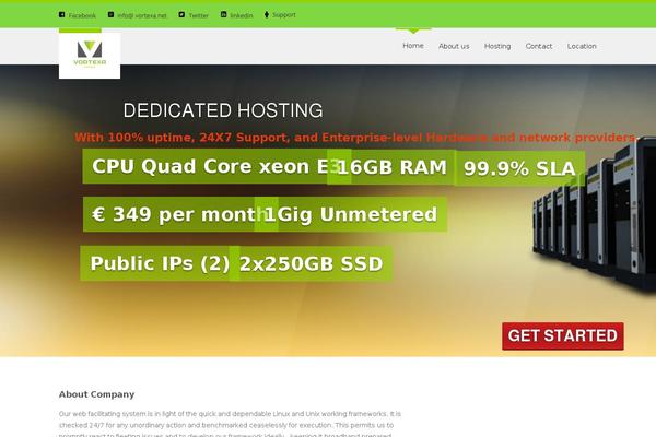 Megahost theme site design template sample