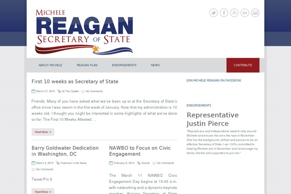 Politician theme site design template sample