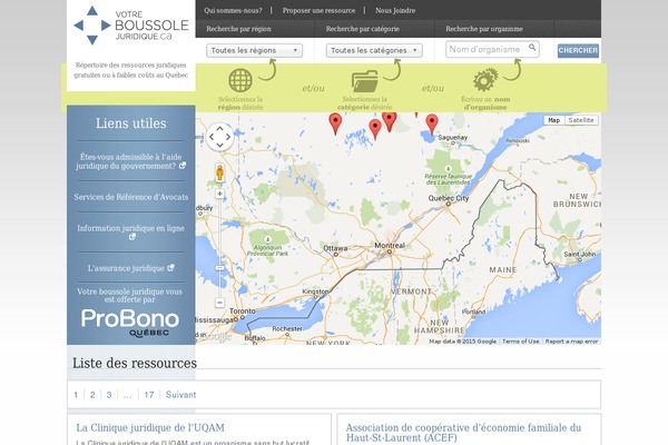 votreboussolejuridique.ca site used Probono