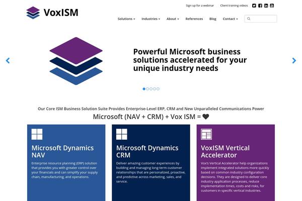 Vox theme site design template sample
