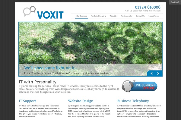 Site using Cookiecuttr plugin