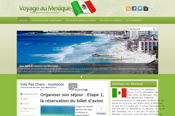 voyage-au-mexique.org site used Templategreen