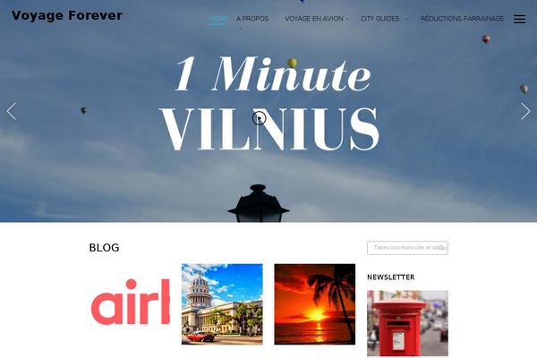 Voyager theme site design template sample