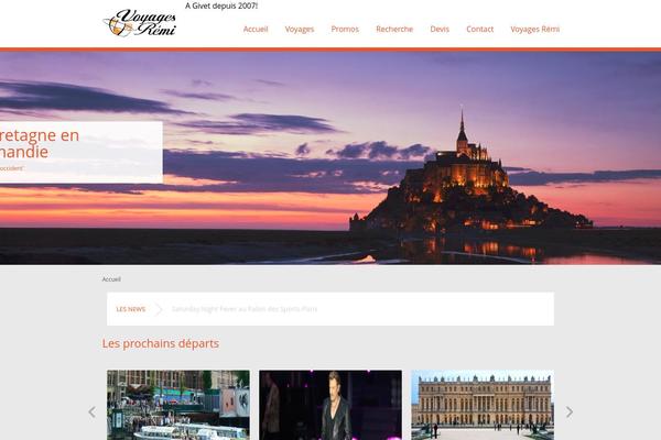Travelo theme site design template sample