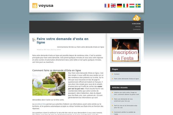 voyusa.com site used Organic Theme