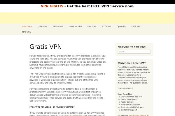 vpngratis.net site used Vpngratis.net