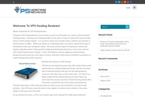 vpshostingreviews.net site used One Page