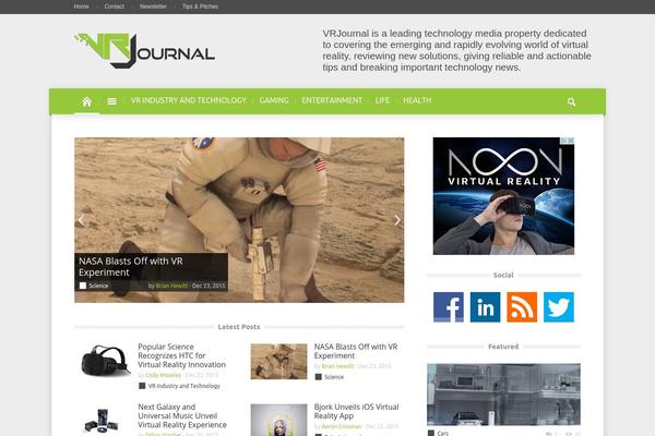 Magazin theme site design template sample