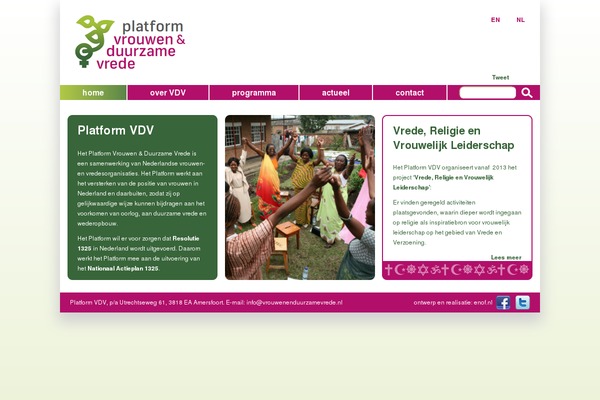 vrouwenenduurzamevrede.nl site used Starkers (Blank Theme)