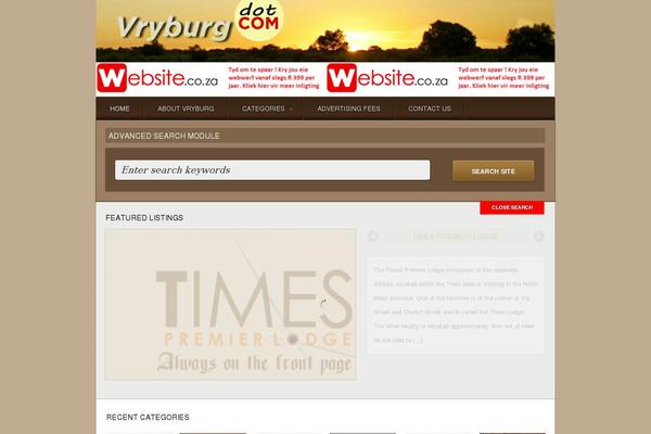 Listings theme site design template sample