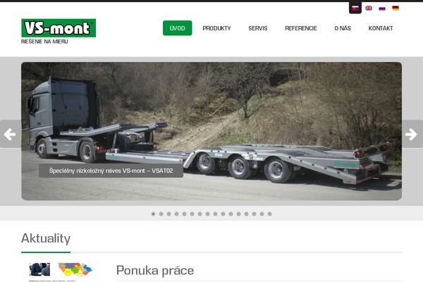 vsmont.sk site used Blueweb