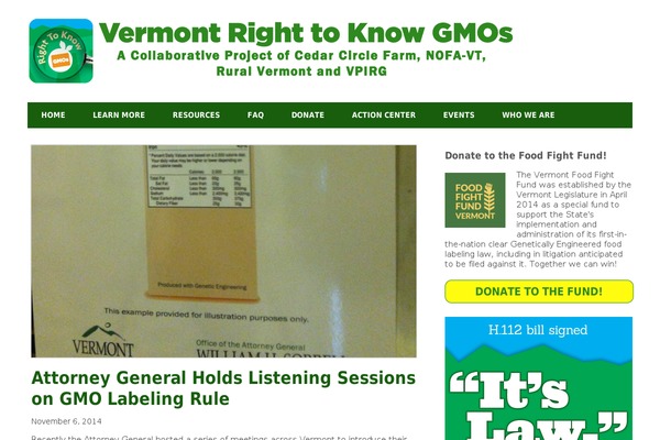 vtrighttoknowgmos.org site used Minimize