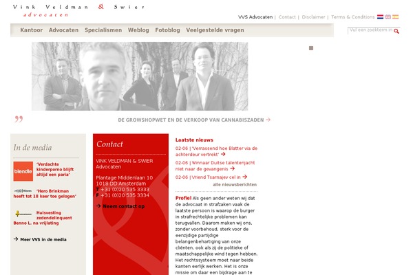 vvsadvocaten.nl site used Vvs