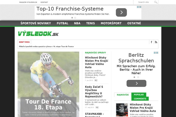vysledok.sk site used Max Mag