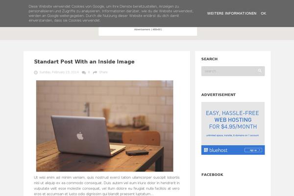 Feather theme site design template sample