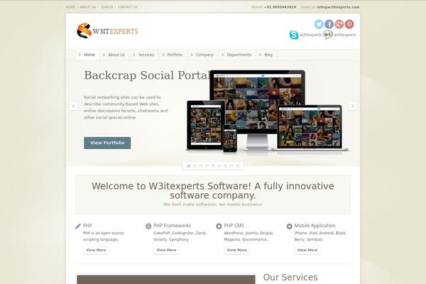 Inspired theme site design template sample