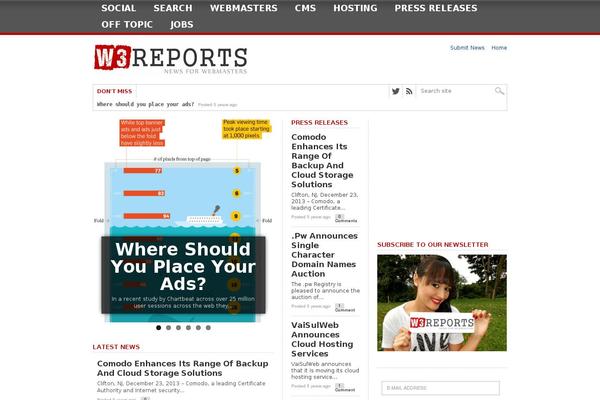 Site using Feedburner Form plugin