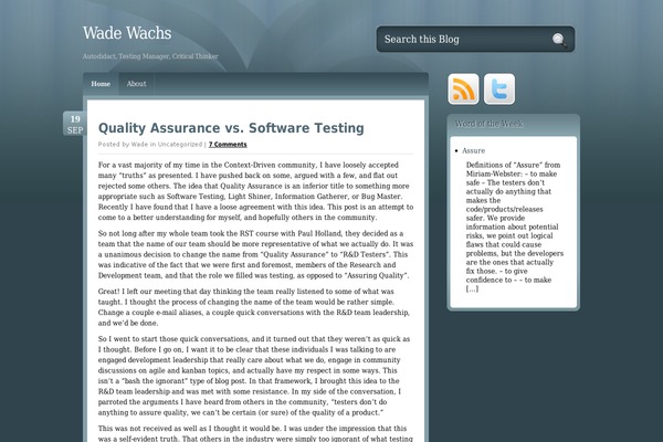wadewachs.com site used wpBurn Blue