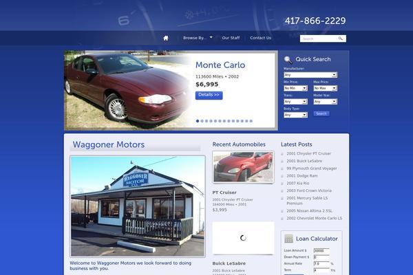 Automotive theme site design template sample