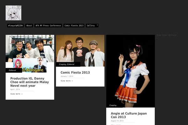Gridly theme site design template sample