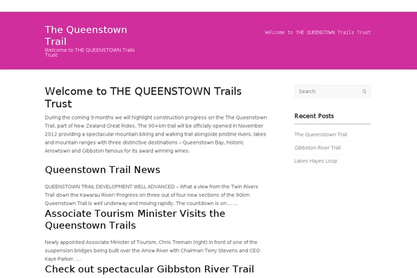 wakatiputrails.co.nz site used DistinctPress