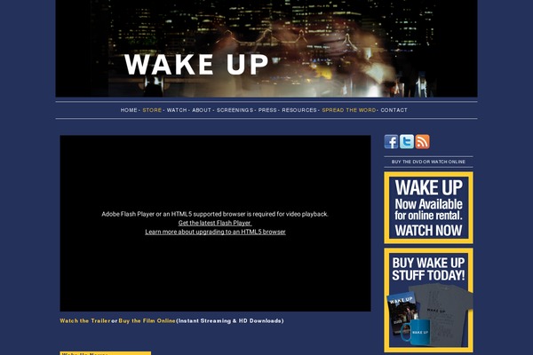 wakeupthefilm.com site used Wake-up