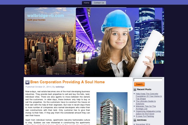 Architecture theme site design template sample