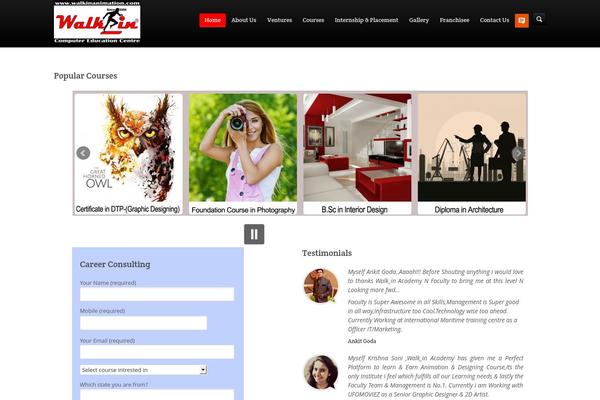 Academy theme site design template sample