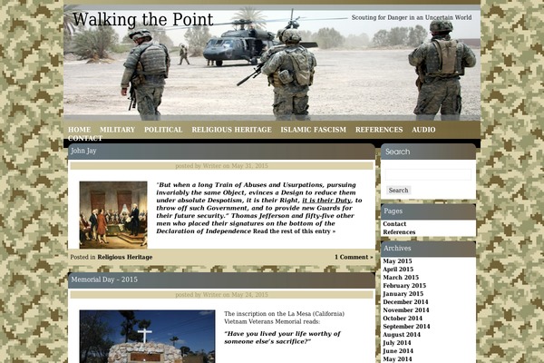 walkingthepoint.com site used Military