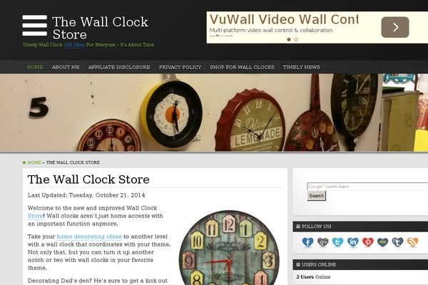 Site using CoolClock - a Javascript Analog Clock plugin