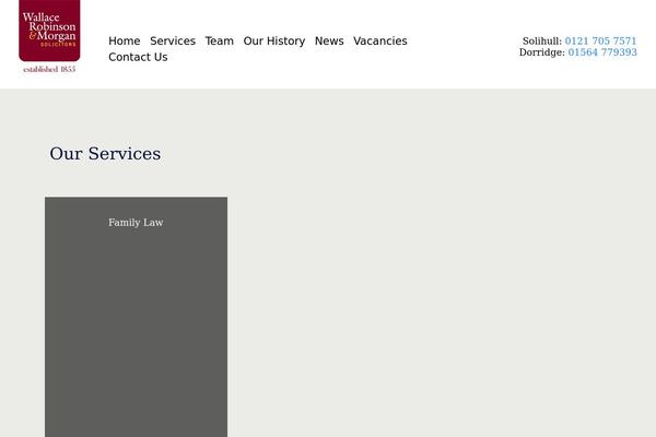 wallacerobinson.co.uk site used Diacara