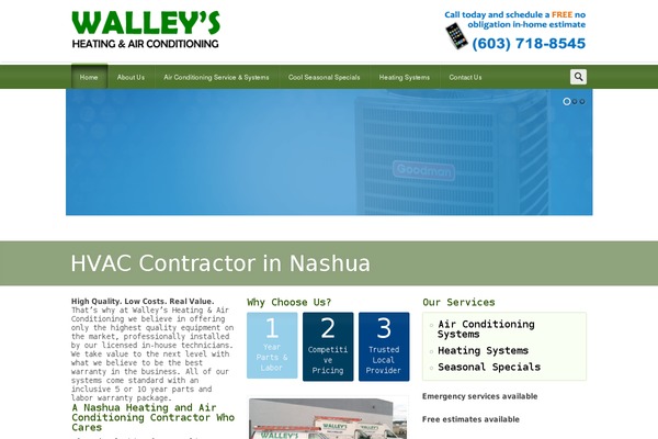 walleyshvac.com site used Studium