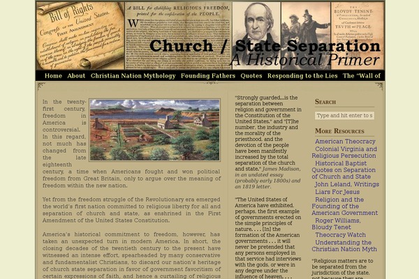wallofseparation.us site used Miscellany