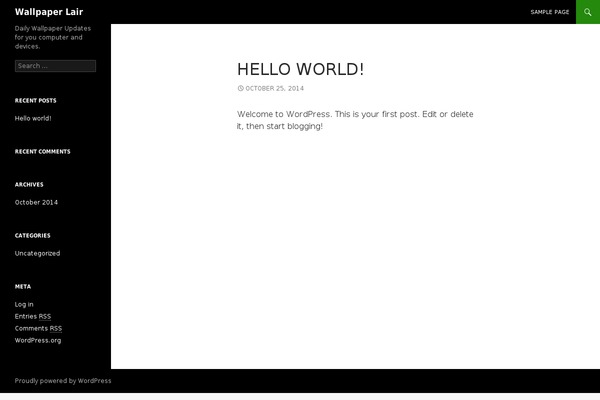 Twenty Fourteen theme site design template sample