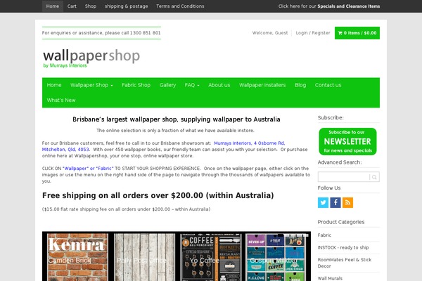 wallpapershop.com.au site used Xing