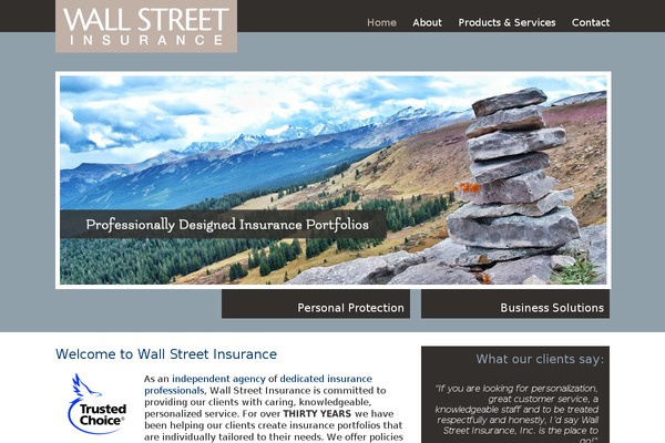 Wallstreet theme site design template sample