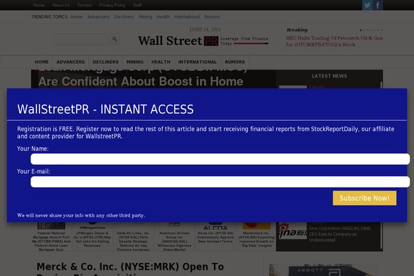 Site using Premium-stock-market-widgets plugin