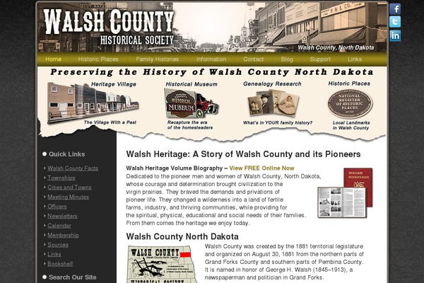 walshhistory.org site used Walsh
