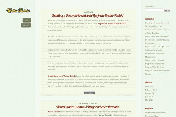 DailyJournal theme site design template sample