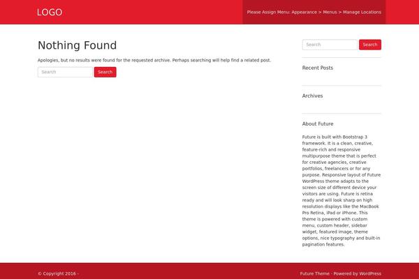 Future theme site design template sample