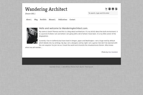 wanderingarchitect.com site used Swedish Greys