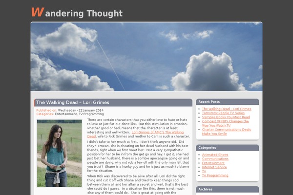 wanderingthought.com site used Northern-Clouds