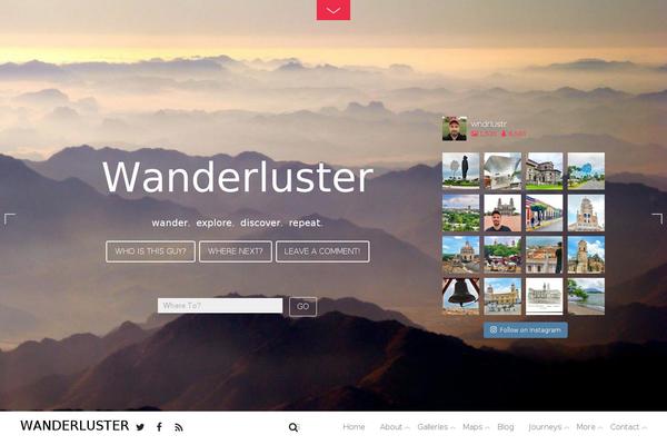 wanderluster.net site used Fullpane
