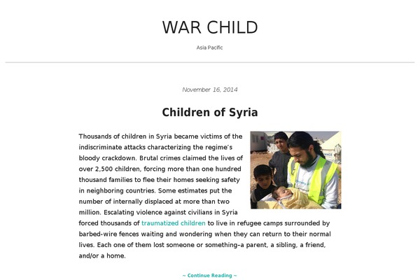 warchild.org.au site used Crawford