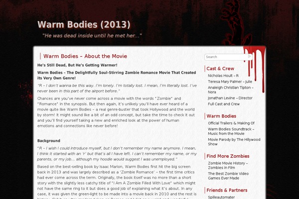 Zombie Apocalypse theme site design template sample