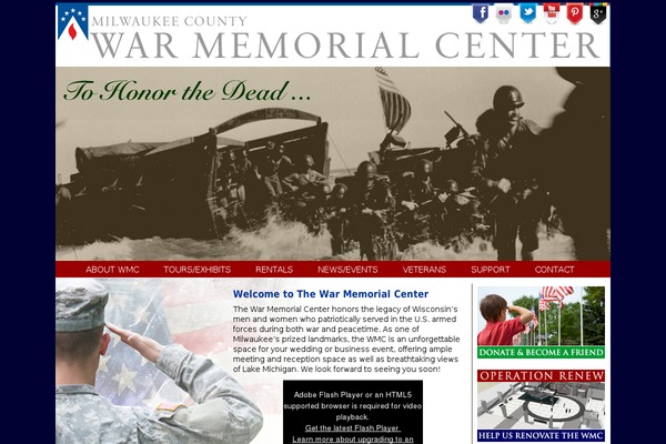 warmemorialcenter.org site used Wmc