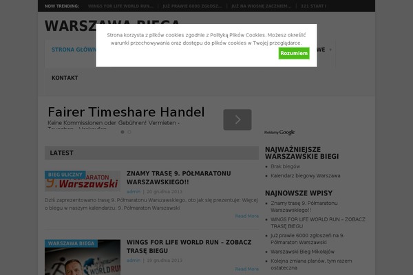 Site using EU Cookie Law Compliance plugin